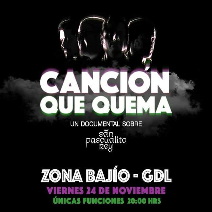 Setlist_me's tweet photo. Este viernes llega a las salas de Guadalajara, Querétaro, León y Aguascalientes el documental #CancionQueQuema de @sanpascualitor

Este es un documental que retrata momentos oscuros y crudos de la banda. 

Boletos a la venta en Cinepolis

@BackstageMusicM https://t.co/yCr4Yw6Ytl