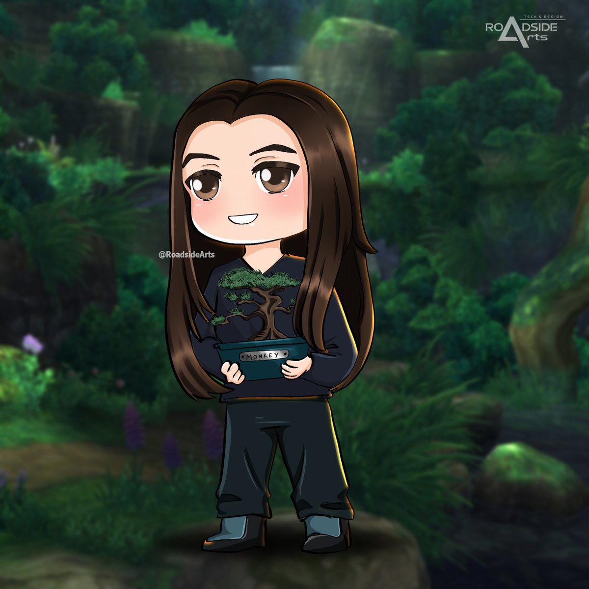 Chibi art for all the plant lovers 🥰
#chibiart #Chibi #Plant #bonsai #roadsidearts #anime #customoc #characterdesign
