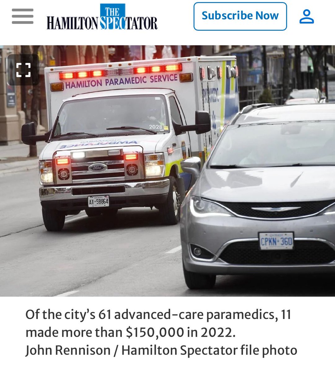 Paramedic among Hamilton’s highest earners — banking over $250,000. “This is overtime,” Russ Crocker, deputy chief of the Hamilton Paramedic Service (HPS), said in a statement. “Paramedics have an extremely demanding and invaluable role, as do all first responders.”