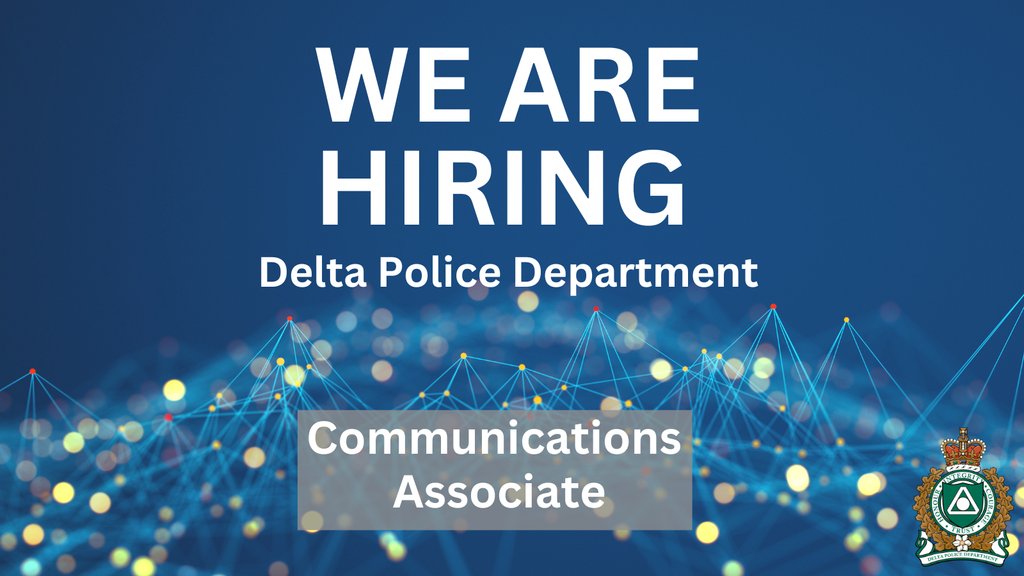 deltapolice's tweet image. We're #hiring a Communications Associate at the DPD. If you have experience with social media, photography, internal/external communications, and public relations, apply today or share this post with your network! 

bit.ly/46rOZN5 for more info.

#joinDPD 
#PoliceCareers