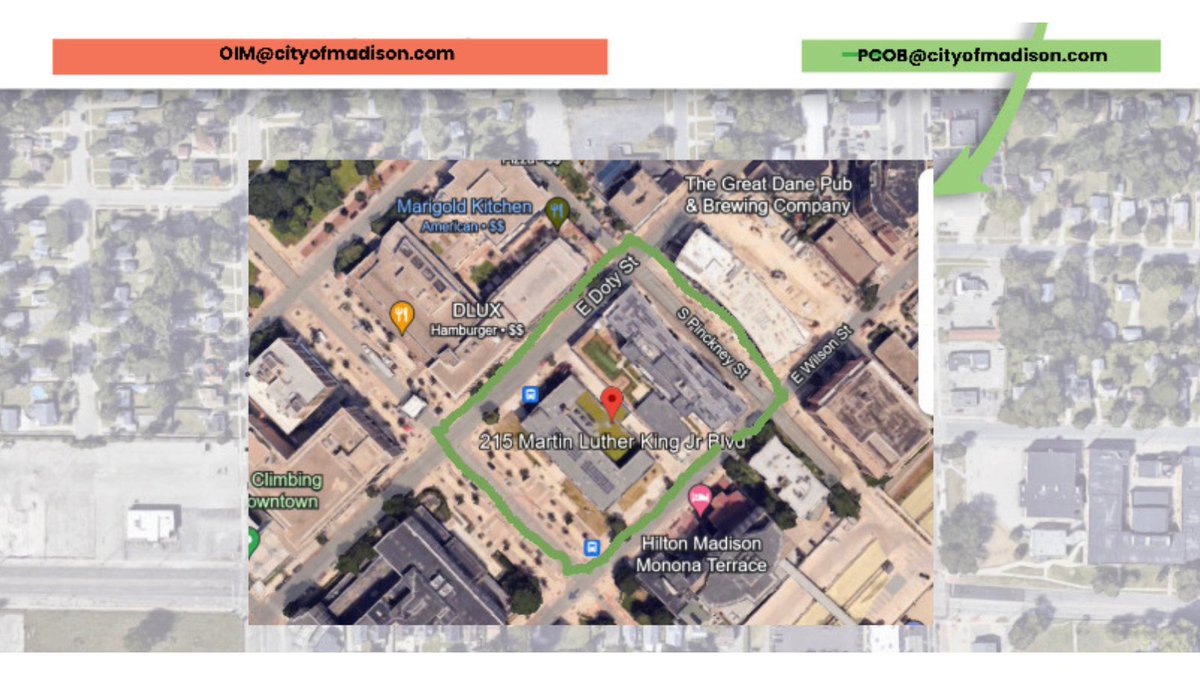 The Madison community is invited to participate in the first of several upcoming Community Listening Sessions held by the Office of the Independent Monitor (OIM). The first will be at the Madison Municipal Bldg, Rm 206, 11/29, 6-8 PM. More here: ow.ly/7bg650Q9Z2p