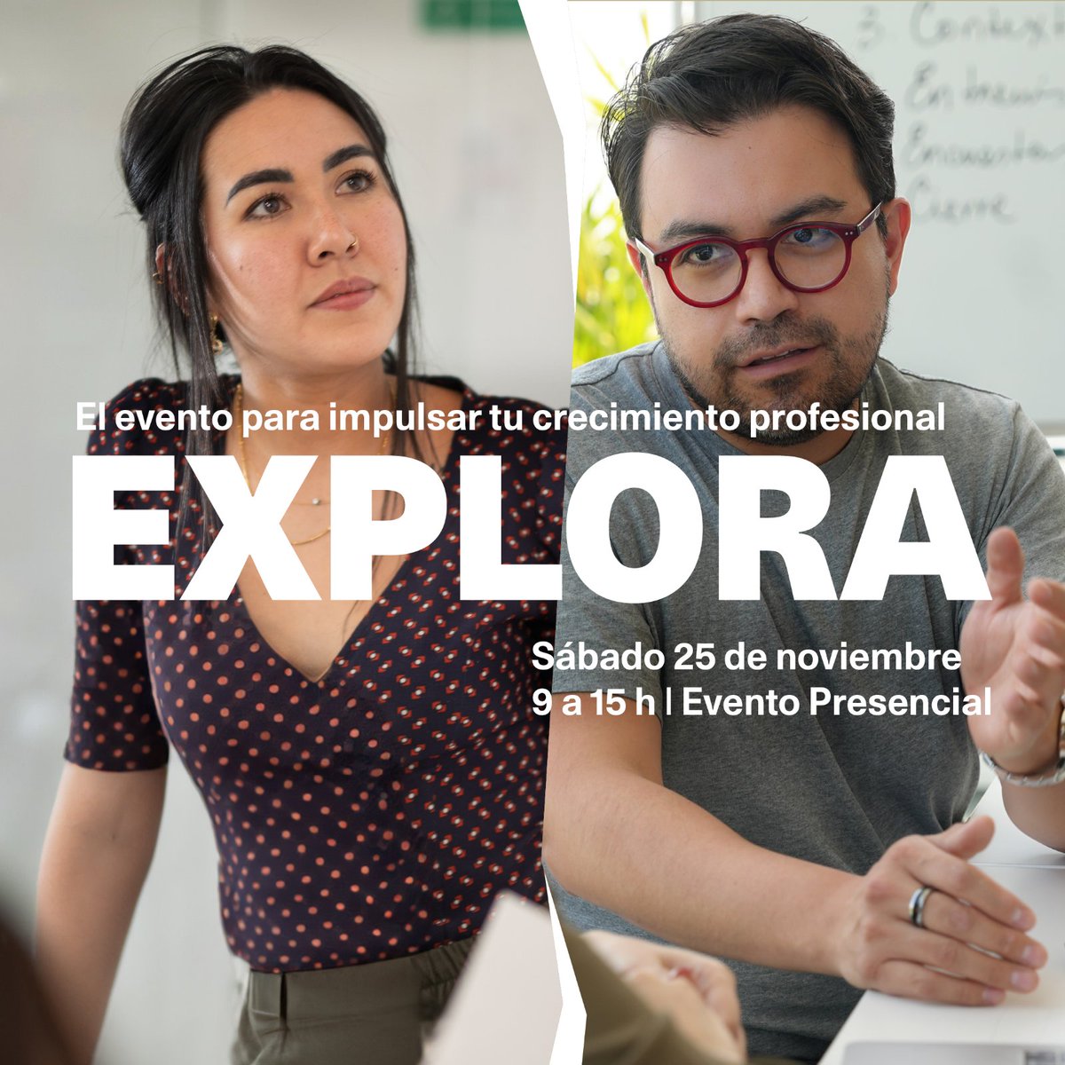 centro_news's tweet photo. ¿Estás listx para mejorar tu perfil profesional? Te esperamos este sábado en Explora, el evento donde disfrutarás de talleres, pláticas, sesiones informativas y #networking, además que puedes asistir con tus niños.

🎟 Regístrate https://t.co/jKkweK2O9P

#EducaciónContinua https://t.co/NuAAiiSpKF
