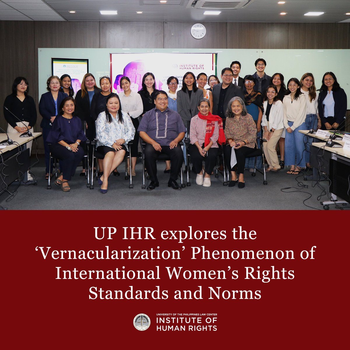 UPCollegeofLaw's tweet photo. UP IHR explores the ‘Vernacularization’ Phenomenon of International Women’s Rights Standards and Norms
Read more about the article here https://t.co/DnIk9aLlAU.
#UPCollegeofLaw #UPIHR #InternationalWomensRights https://t.co/pdWOm9dfL2