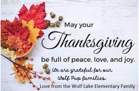 Wishing all our Wolf Pup families a very Happy Thanksgiving!