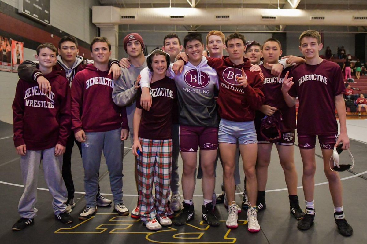 TheBC400's tweet photo. Benedictine Military School’s wrestling team was 5-4 at the Turkey Duals yesterday &amp; today! BC produced victories over Screven, Statesboro, Vidalia, Yulee (Fla.), &amp; South Effingham B.
Connor Desautels, Zach Krauss, &amp; Aiden Simmons were 8-1. Kaz Meriwether was 7-2. #thebc400 https://t.co/myw3L6NLkq