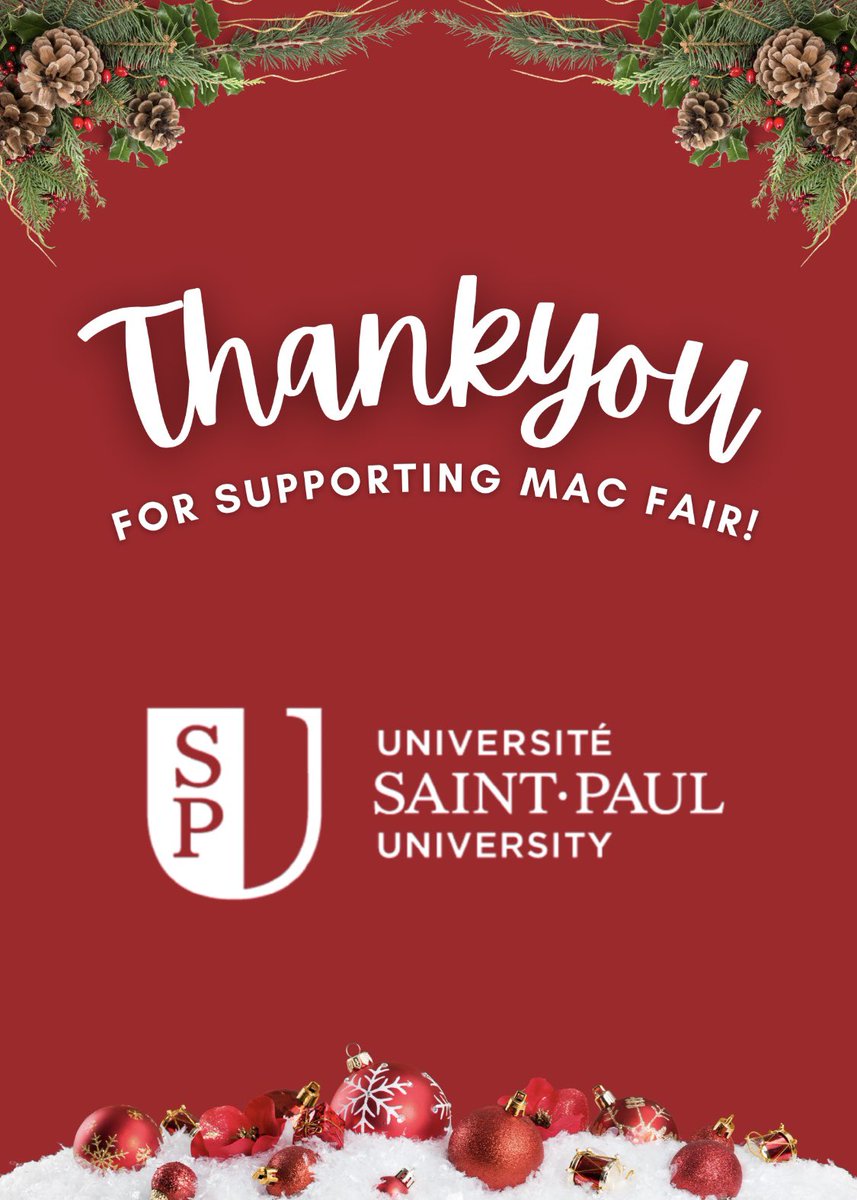Thank you to <a href="/ustpaul_ca/">Université Saint-Paul University</a> for your sponsorship and support of MAC FAIR!! We appreciate your community engagement and partnership! Only 10 days away!