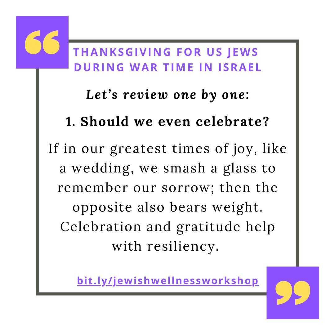wisdomoriented's tweet image. 📷
#US #Jews as you prepare for #Thanksgiving, do you have these questions on your mind?

Learn more about #jewishselfcare, #healthcoaching, and #wellness at my next workshop on Wednesday, 11/29 at 5pm CT.

bit.ly/jewishwellness…