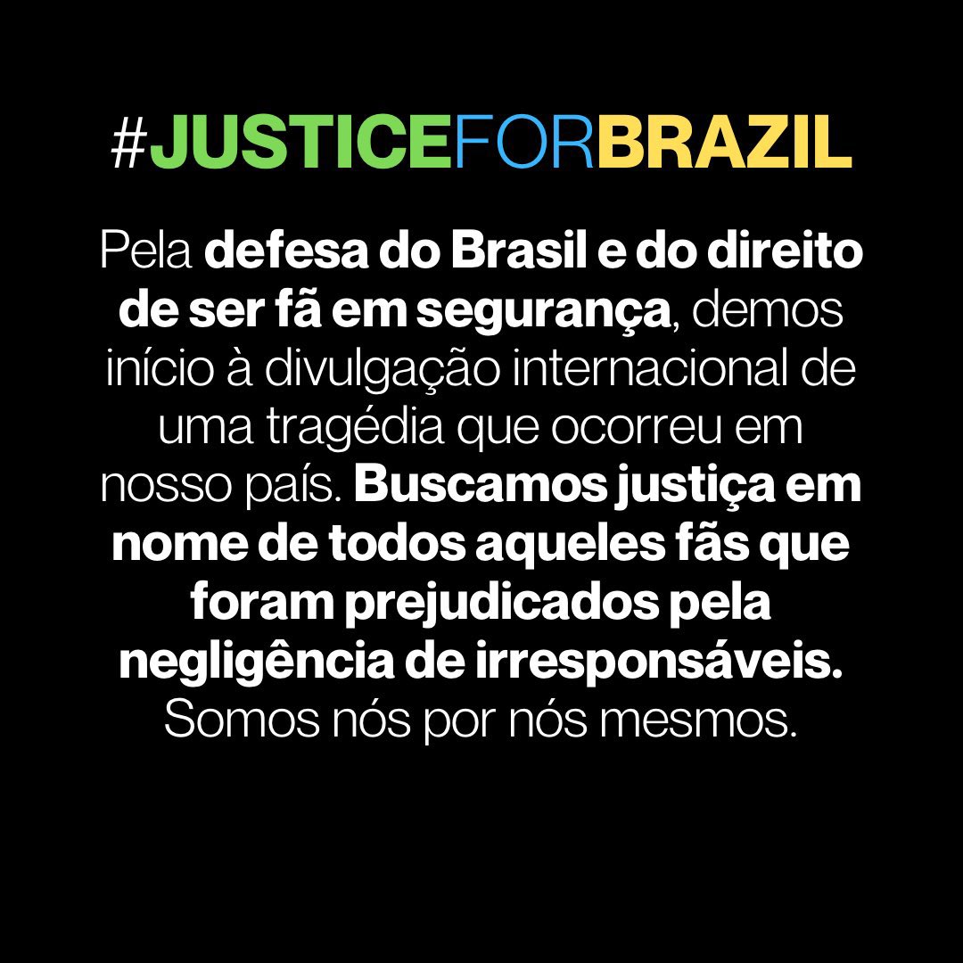 lovsdaemon's tweet photo. nao vão tirar da minha cabeça que a equipe da taylor DEVIA um pronunciamento descente! se fosse fas americanos já teriam feito textões, colocaram a imagem dela acima da morte de uma fã que estava em um show para admirar e aprecia-la ):
WE WILL BE REMEMBERED! #JusticeForBrazil https://t.co/W7wMBZmny7