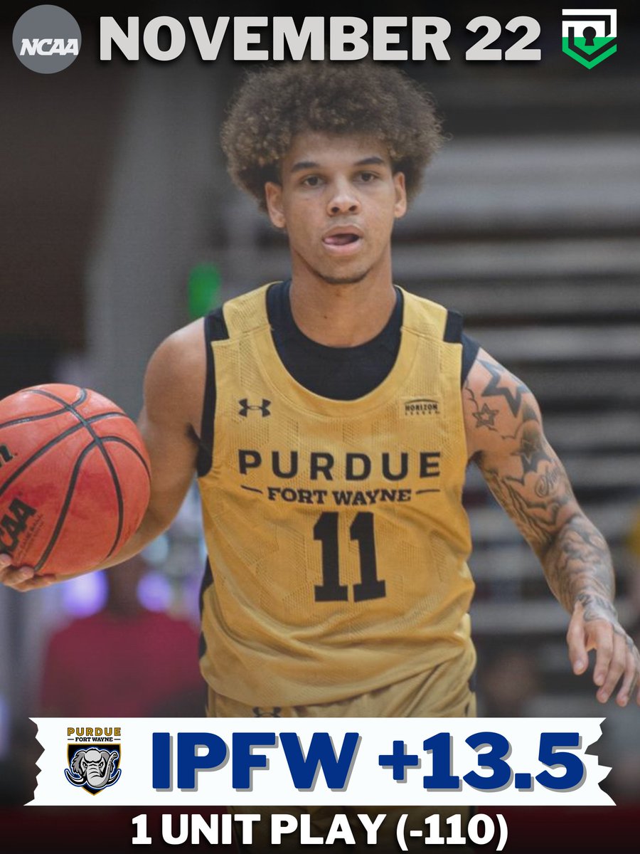 TaileredPicks's tweet image. CBB PLAY 🏀

Purdue Fort Wayne +13.5 🎯

1 UNIT PLAY from @loganrises