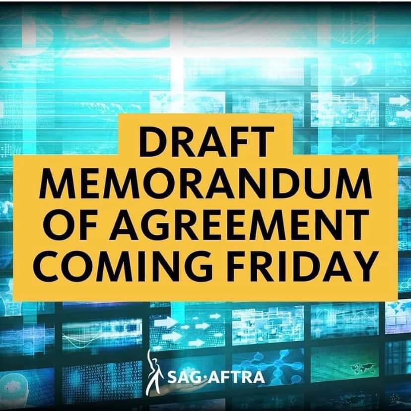 Happy Thanksgiving! @sagaftra The 2023 TV/Theatrical Contracts Memorandum of Agreement is coming Friday, 11/24. Until then, a summary, FAQs and additional resources are available at sagaftra.org/contracts2023. #SagAftraStrong
