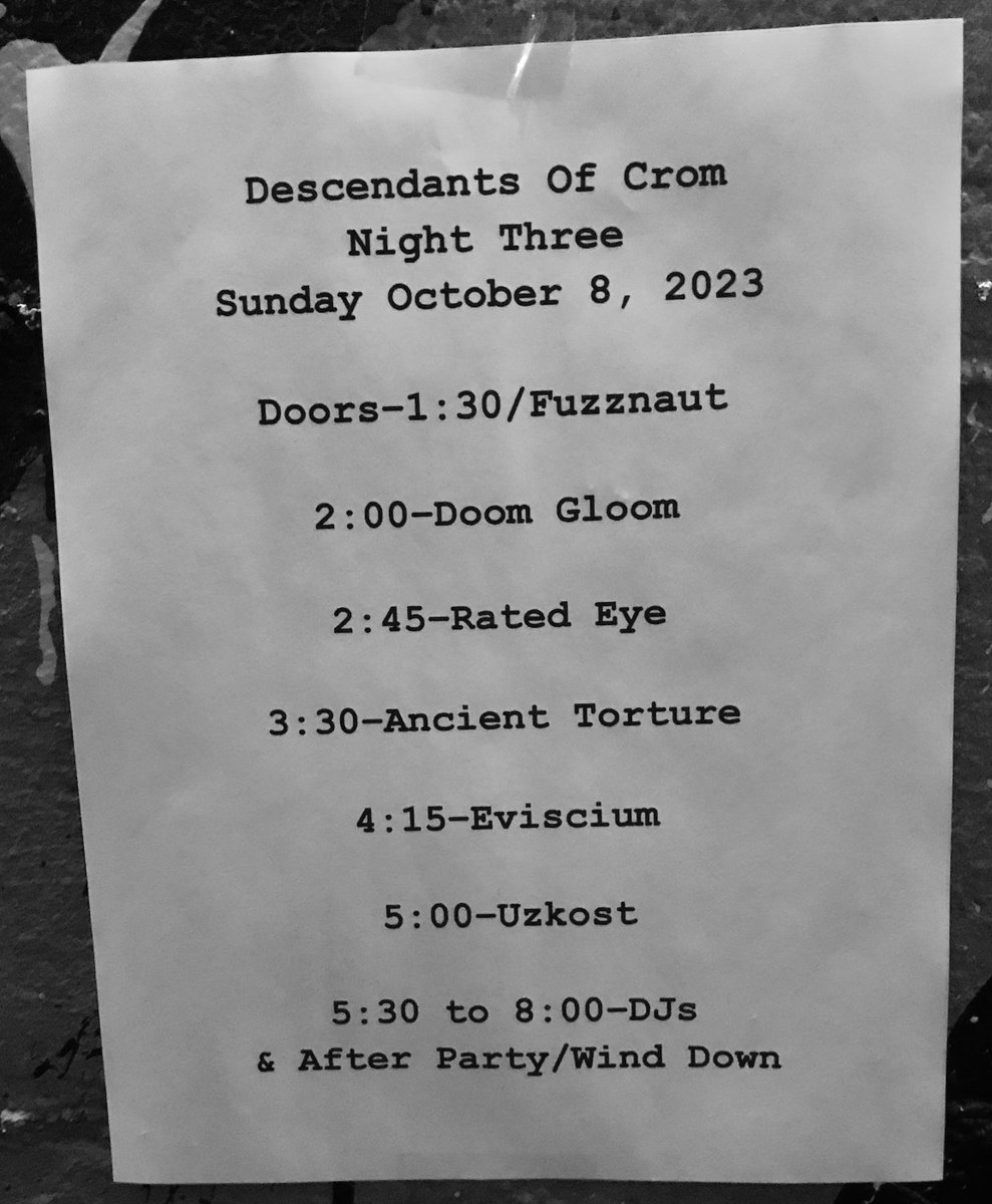 Here's a link to photos that I took at the Shred Shed on 10/8/23 for night three of Descendants Of Crom: thecazartchronicles.blogspot.com/2023/11/night-… #PittsburghMusic