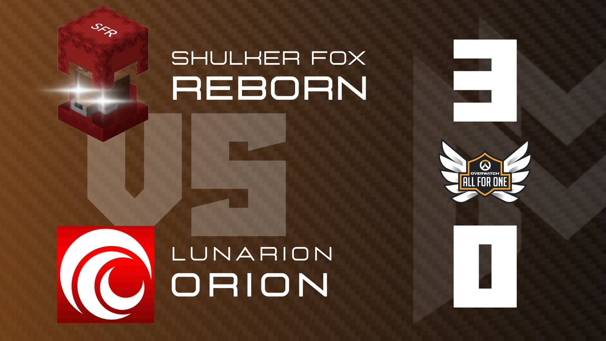 La Shulker Fox remporte son premier match de la <a href="/PlayAllForOneFR/">Overwatch AllForOne France</a>  face à Lunarion Orion ! 
#OAFO7 #Overwatch