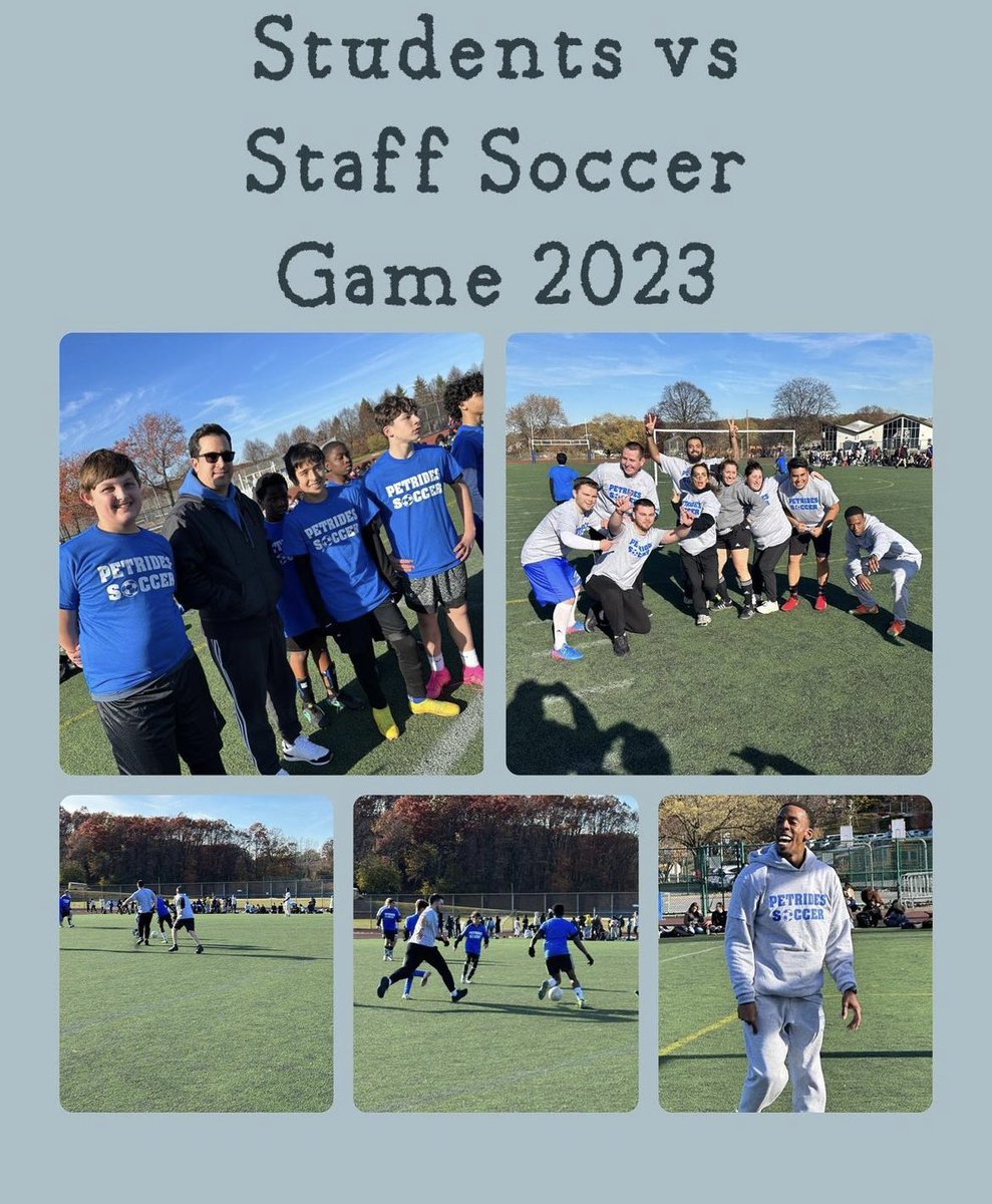 A great time was had by everyone at our second annual Students vs Staff
Soccer Game⚽️Thanks to all the staff members who made this event possible &amp; thank you to our Petrides families for supporting our PSAL soccer program! #studentsvsstaffsoccergame #petridesfamily #petridesproud