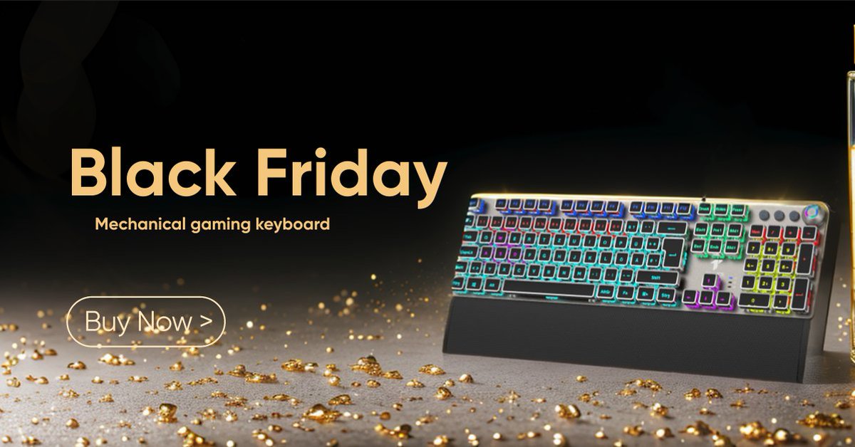 TecursOfficial's tweet photo. Mechanical keyboard with hand rest， Only 29 Dollars: https://t.co/RfLL1v39gE https://t.co/kl2E2xTB7P