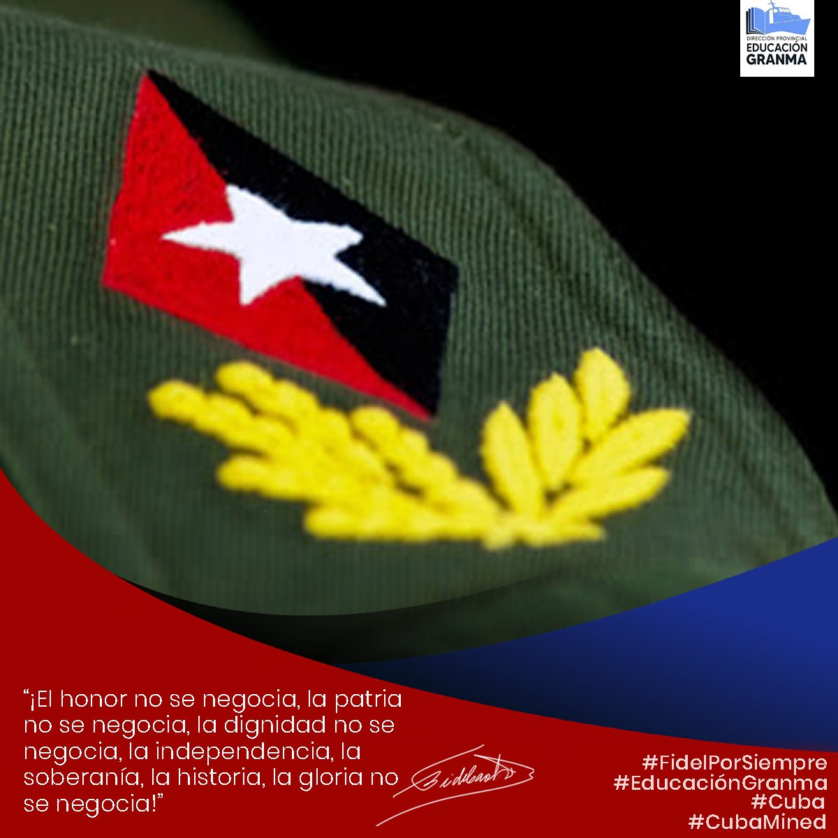 #FidelPorSiempre 
#FidelVive 
#FidelEsFidel 
#FidelViveEntreNosotros 
#Fidel 
#Mined 
#DPEGranma 
#EducaciónPilón