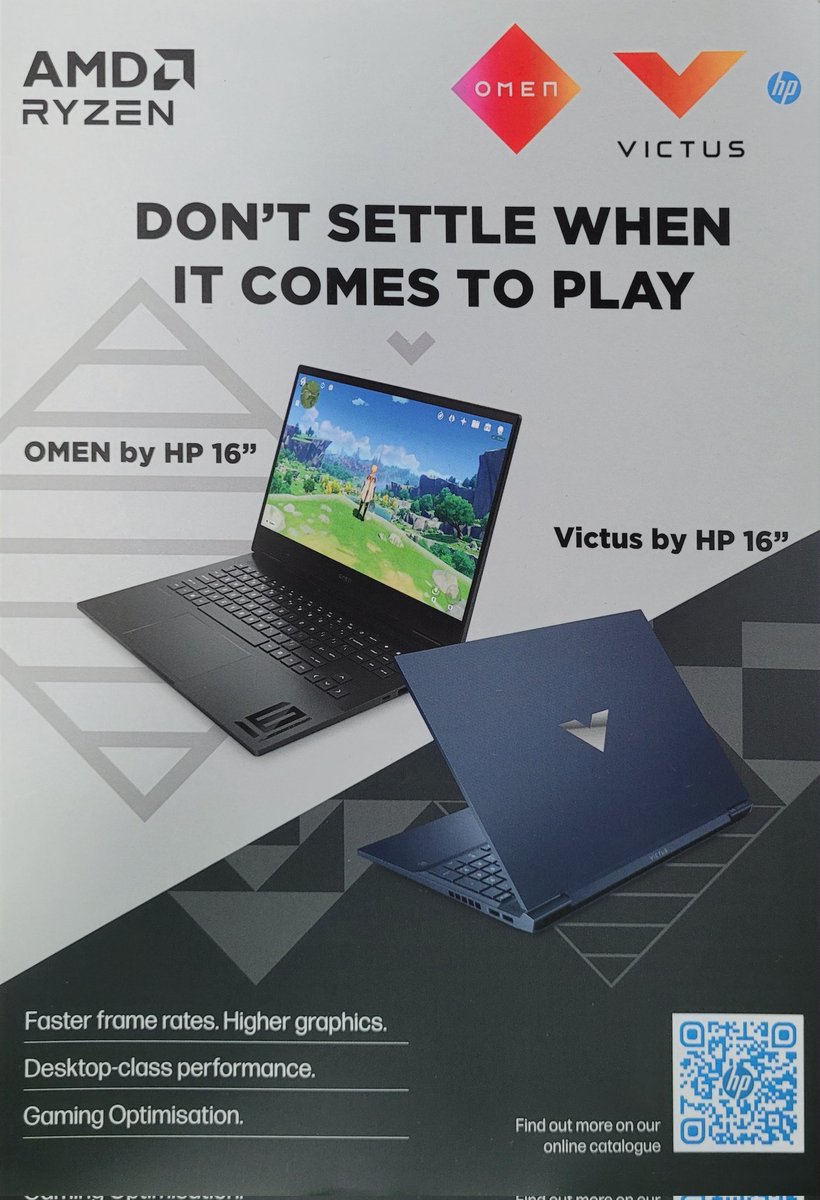 Aquis_GN's tweet image. HP Omen and Victus gaming laptops, 2023.
#HPVictus #HPOmen