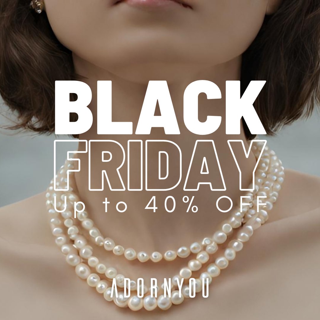 AdornYouJewelry's tweet photo. Unwrap the savings this Black Friday! 🎁 Enjoy up to 40% off on our entire website from 11/22-11/25. The best gifts are just a click away – find something special via the link in our bio! #BlackFridaySale https://t.co/kwh6EP6pYh