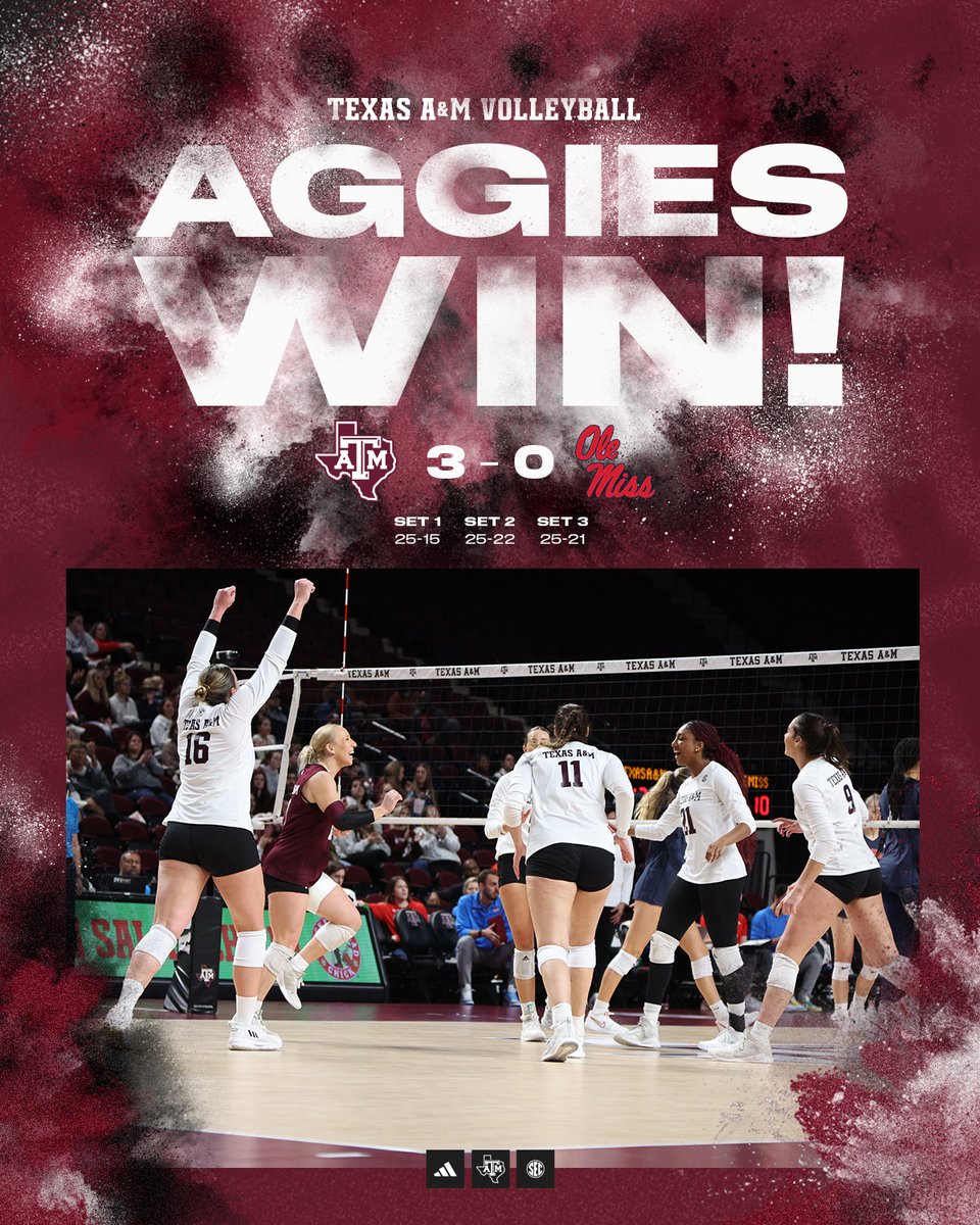 AggieVolleyball's tweet photo. Closed out the home slate the right way, thank you @12thman 👍 🫶

#GigEm | #AggieVB https://t.co/zD0aqMHrss
