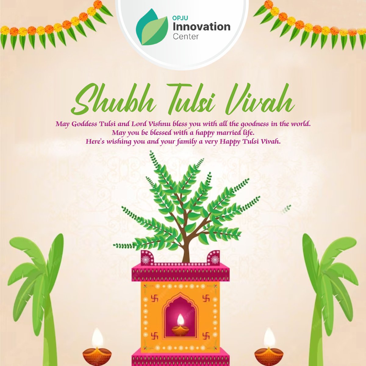 OpjuInnovation's tweet image. Tulsi vivah symbolizes the eternal love and bond between two souls, blessed by the divine. Wishing you and your family a very Happy Tulsi Vivah !

#celebration #happytulsivivah #opju #opjuic