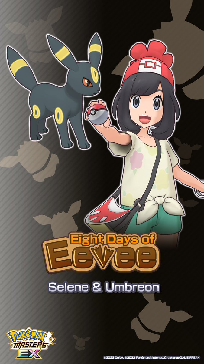 PokemonMasters's tweet image. Eight Days of Eevee: Day 4 🌙

Behold—Umbreon! With its black fur, it blends into the darkness. It bides its time, and when prey appears, this Pokémon goes for its throat, and then eats it.

#PokemonMasters #EeveeDay
