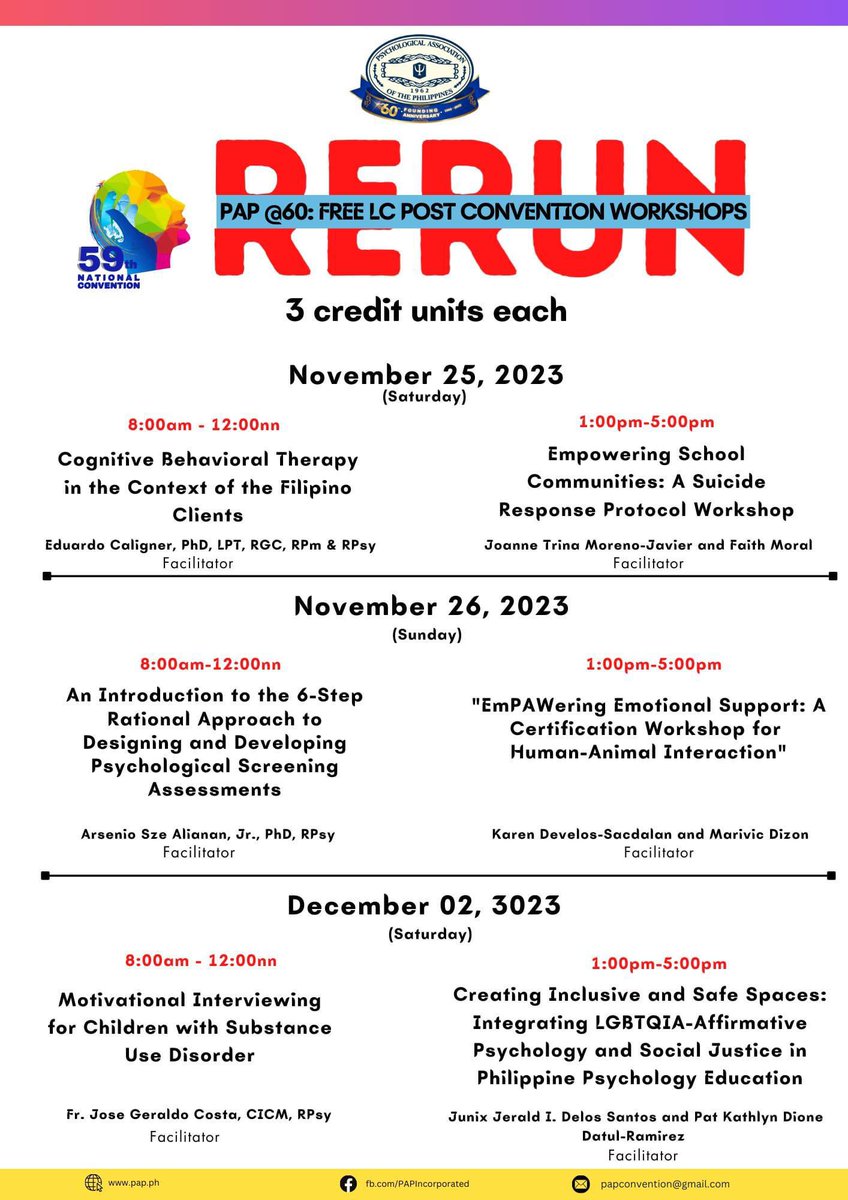 Sa mga hindi naka-attend last time!!
PAP <a href="/60/">60</a> 3 cpd units each? Hehe! Register naaa ☺️💕🤍