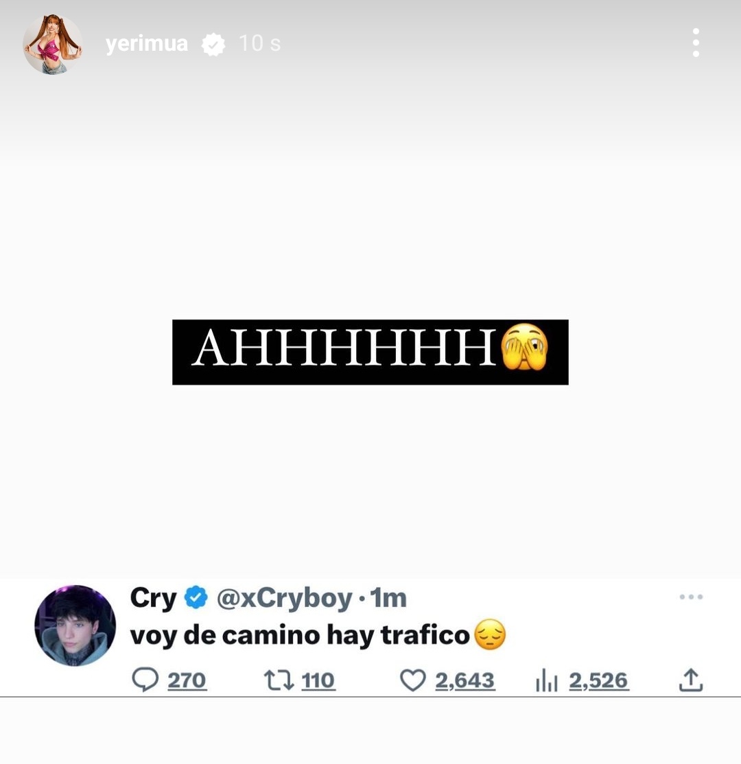 CryginaGeorge's tweet photo. Detengan el mundo que ya falta poco Por finnn vamos toooodos a llenar a yeri de amoooooor #crymua2punto5  PURO CRYMUA ALV https://t.co/UiPKYkgMrv