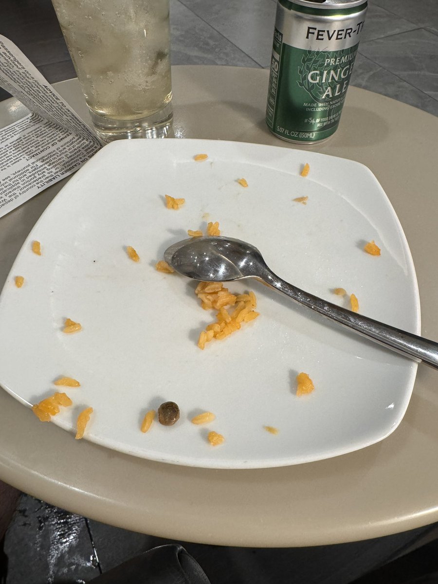 DavidBegnaud's tweet photo. I just got to Miami and they have Puerto Rican rice and beans in the airport lounge. I wanted to get a spoon and just go up to the bar and eat the whole thing myself. I took 2 small plates to go. 🤫 It is my weakness. I would trade turkey and gravy for Puerto Rican rice and beans on Thanksgiving. Lol.