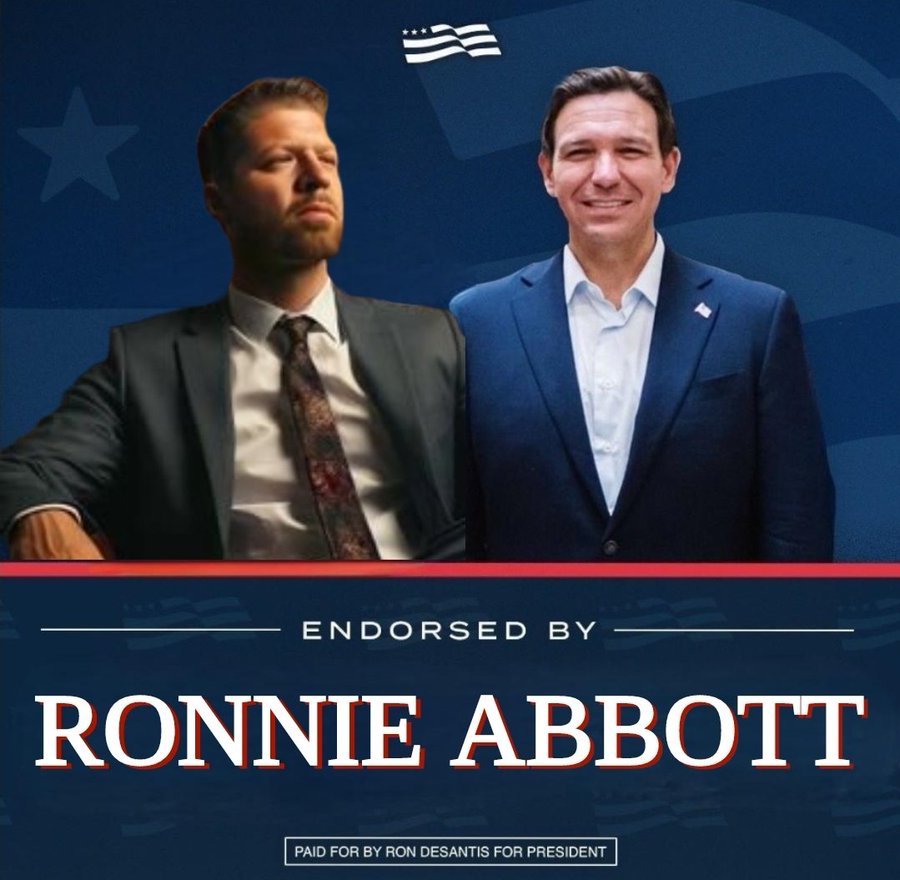 RealRonnieNH's tweet photo. There has not been a more important election in my lifetime than the one we are looking at right now. I wholeheartedly endorse @GovRonDeSantis . Because we need him to help put us on the path out of this decline. I choose not to decline anymore!!! #DeSantis2024 #ImWithDeSantis https://t.co/ki4Kc5aztU