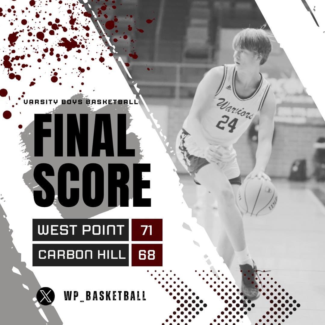 Game 6 final

Guys dug out of an 11 point halftime deficit to come back and beat a skilled carbon hill team! See you at the gym after thanksgiving!