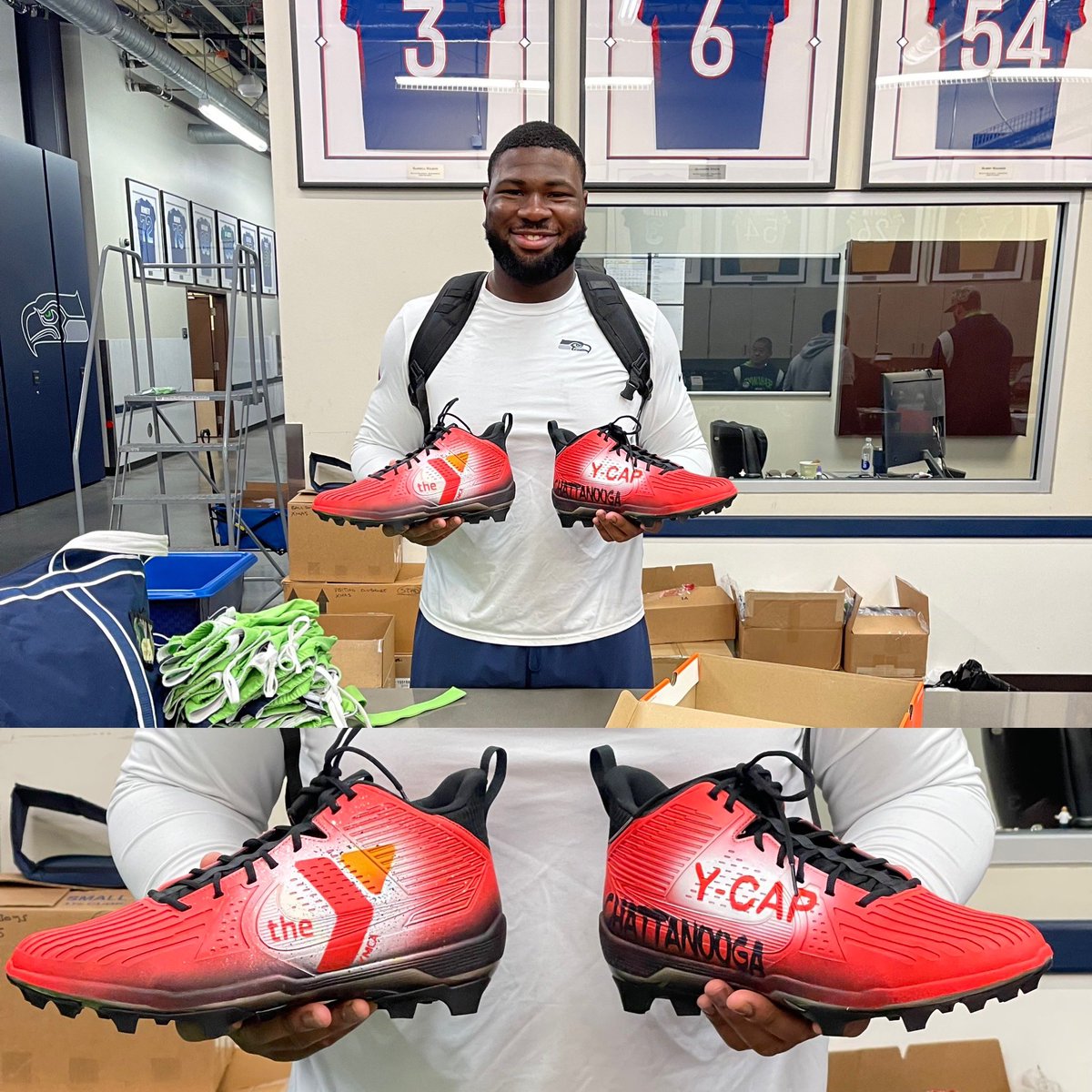 Homeboy <a href="/McclendonCurti1/">McClendon Curtis</a> paying it forward to <a href="/ChattanoogaYCAP/">Chattanooga YCAP</a> …this guy right here deserves everything good coming his way. Now playing for the <a href="/Seahawks/">Seattle Seahawks</a> …AND he’s giving back. Love it bro! #Chattanooga