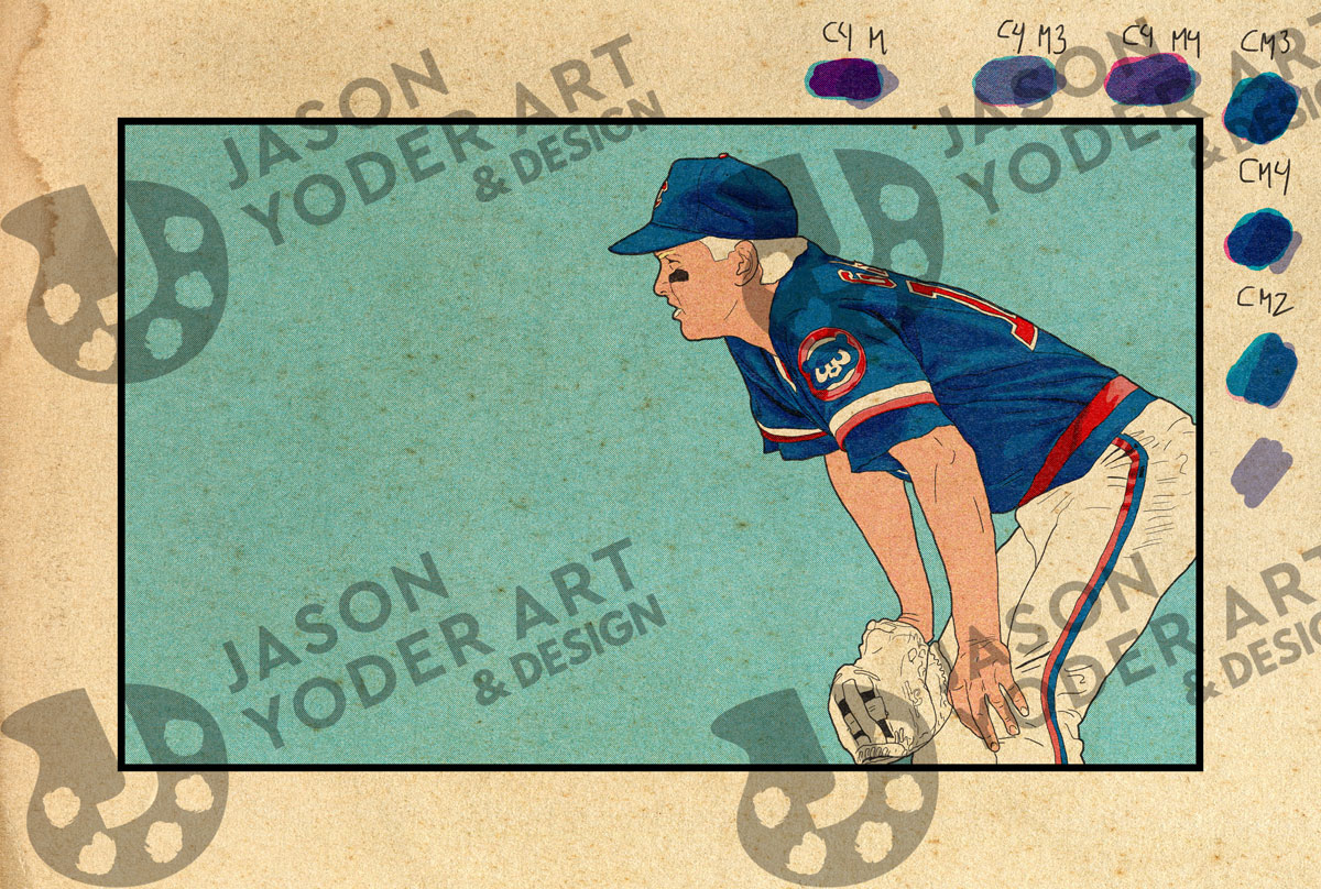JasonYoderArt's tweet image. Another current digital illustration on the proverbial "drawing board". This one features Cubbie great, Mark Grace. One of my fav childhood Cubs players and have tons of great memories watching him catch the absolute bb's Dunston was firing from SS.