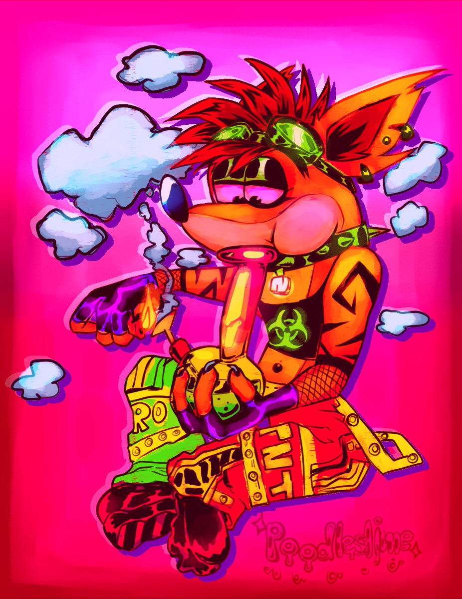 Poodleslime's tweet image. old bandicoot art 2017