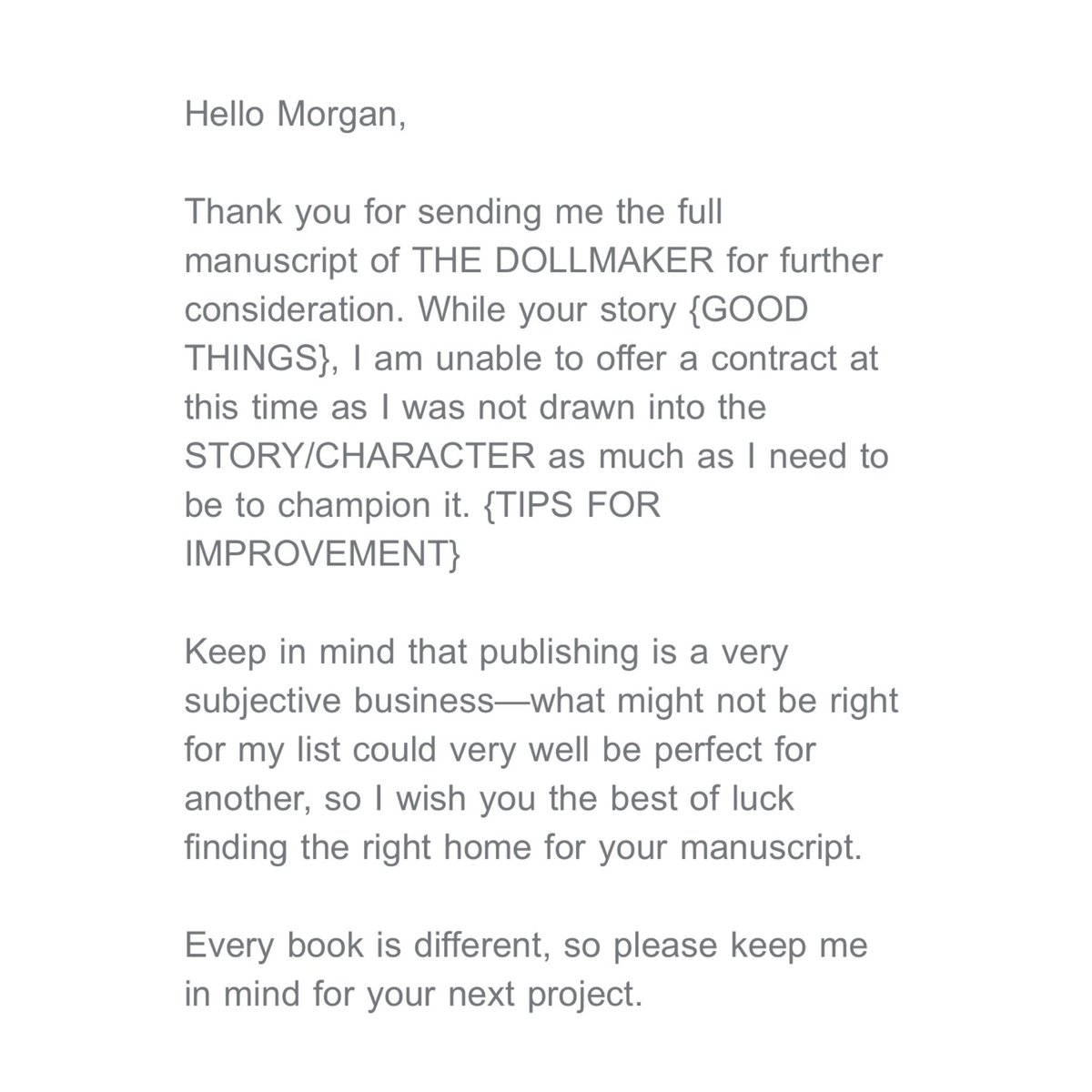 A rejection I once got on a full request… 

…this was DEFINITELY a first… 😆📚😆