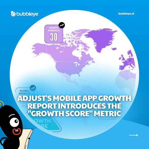 BubbleyeAI's tweet photo. The "Growth Score" metric is introduced in Adjust's Mobile App Growth Report, highlighting the importance of global user acquisition for app marketers. The Asia-Pacific region, particularly India, is identified as a top destination.

Discover More: https://t.co/SMGWgIc3tE https://t.co/wA3IZI6SRu