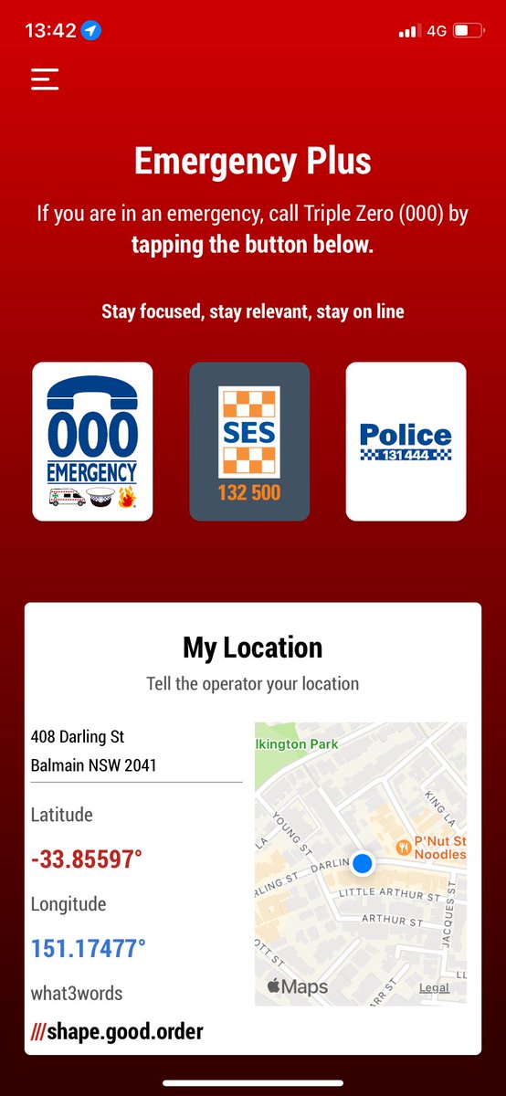 @_NMay EmergencyPlus is a good app for this too. Has buttons to quickly call different services, etc and all the info you need. We use this in the RFS.