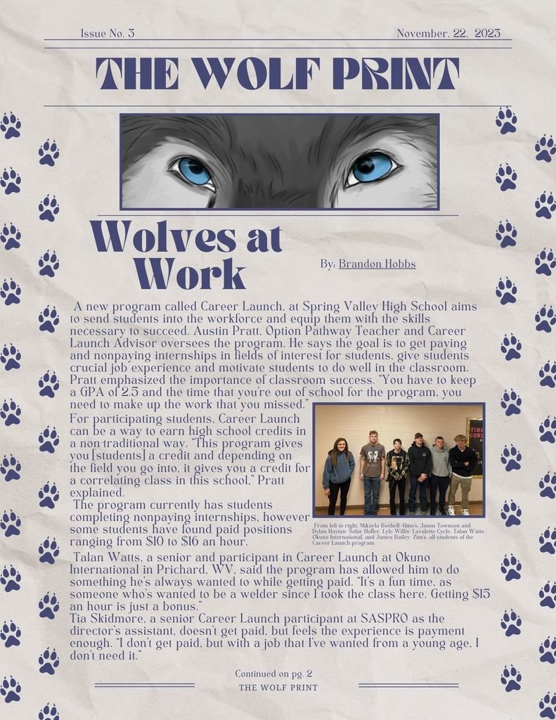 Get the latest news from around SVHS with this month's issue of The Wolf Print!

canva.com/design/DAFxzzA…