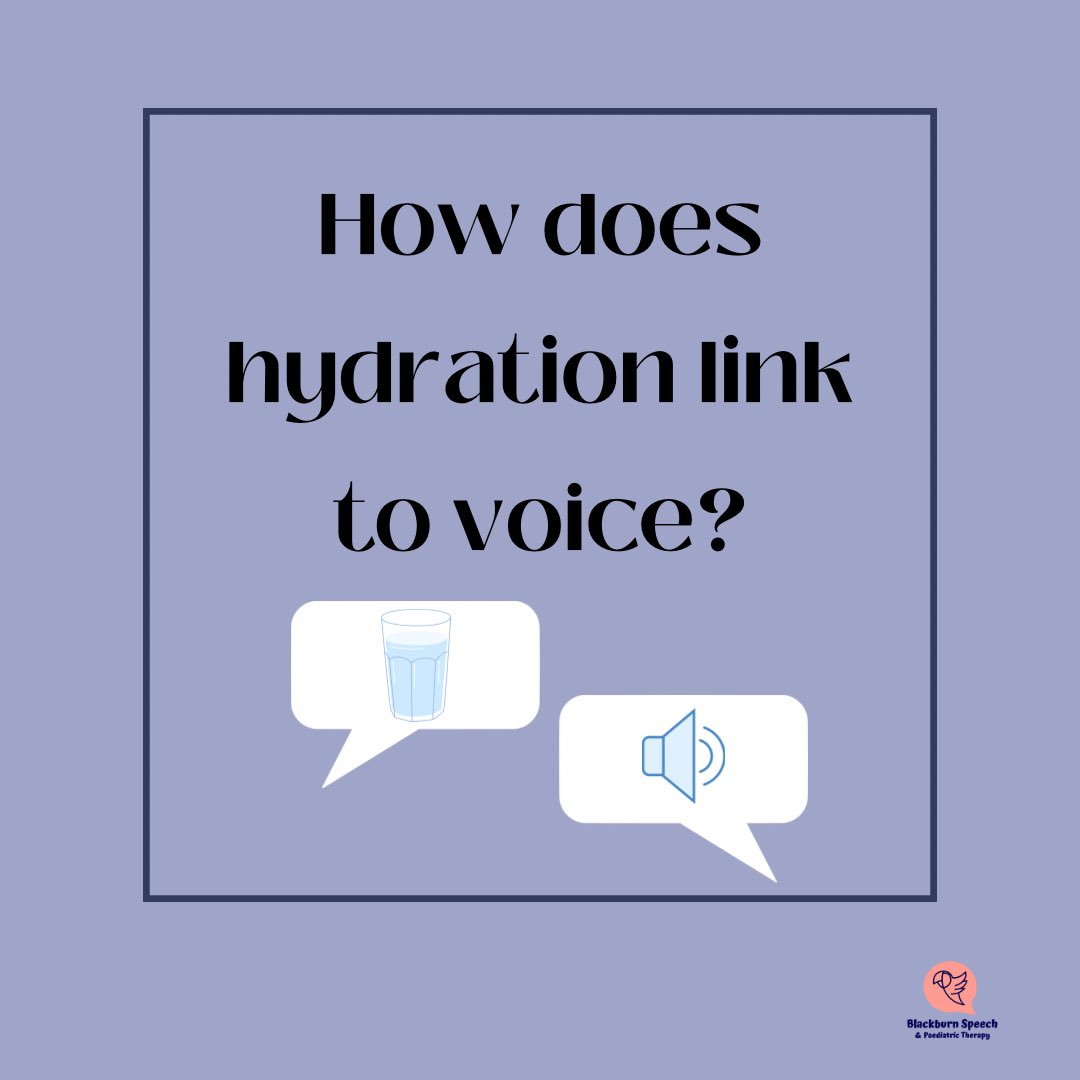 blackburn_slp's tweet photo. What is the connection between hydration and voice? 
Our voices can be dehydrated due to the decrease water intake, use of nasal sprays and low humidity.💧(Sivasankar &amp; Leydon, 2010)
#speechtherapy #speechtherapymelb #blackburn #bilingualism #hydration #water #drinkwater #hydrate https://t.co/2DIVuwFi7J