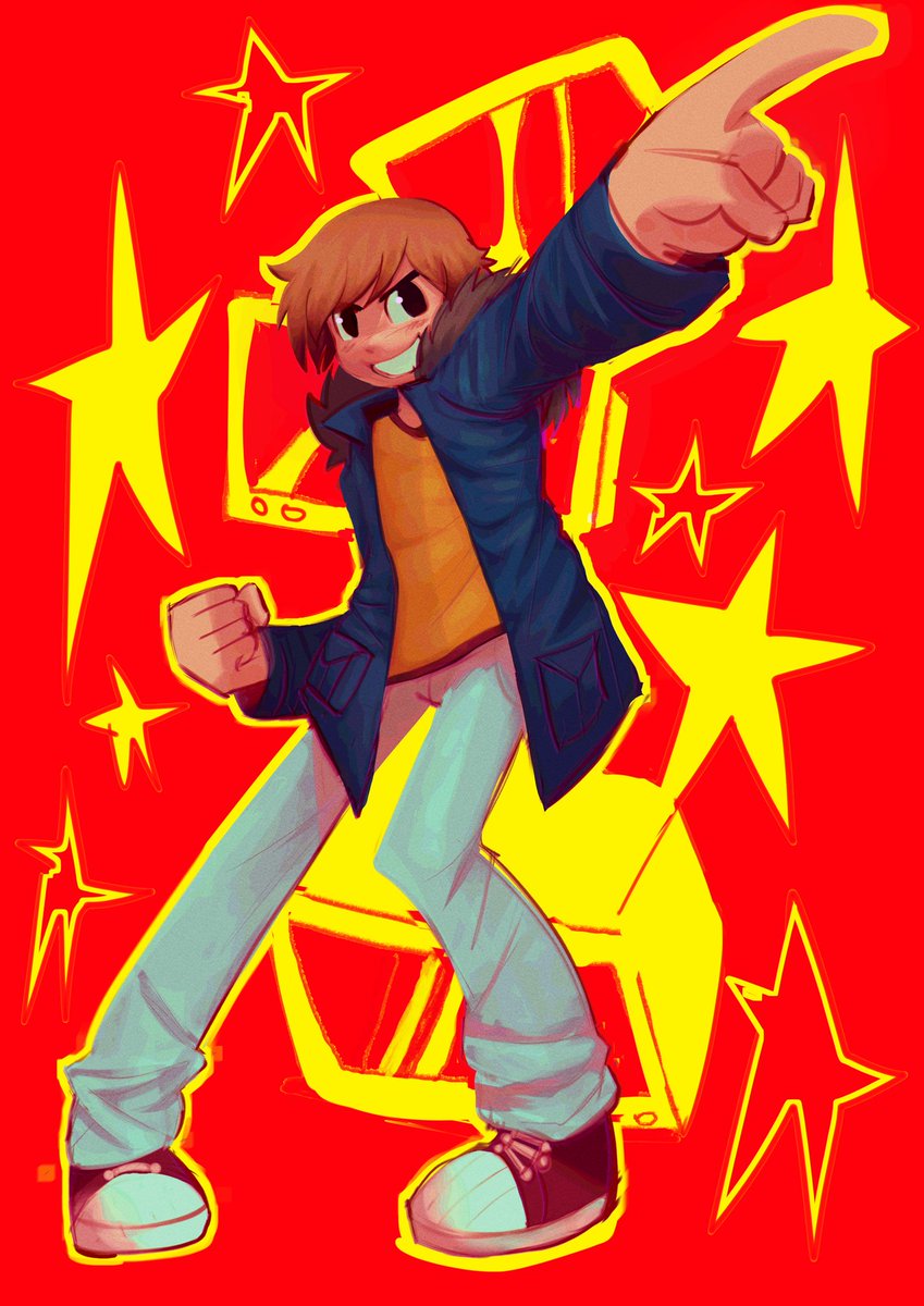 wasterwizard's tweet image. OLDER FANART it kind of ok still #ScottPilgrim #scottpilgrimfanart #fanart