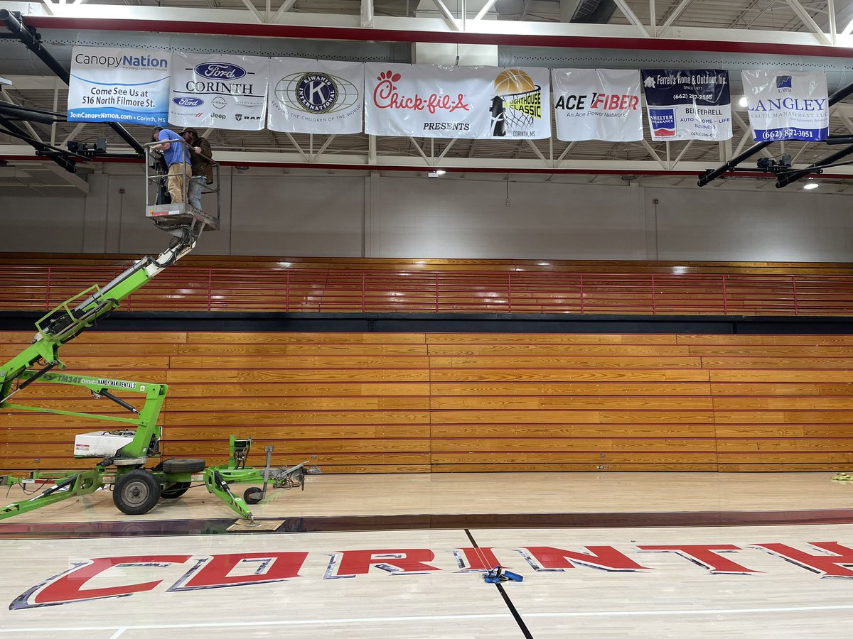 L_HouseClassic's tweet photo. Ahhh, the finishing touches have been made and we are almost ready for the 10th Annual @L_HouseClassic‼️ Enjoy time with your family tomorrow and come see us on Friday &amp; Saturday. 

📍
Corinth High School
1310 N Harper Rd
Corinth, MS 38834

#2DaysAndCounting
#GoodTimes
#LetsGoooo https://t.co/z4GHLCTI1a