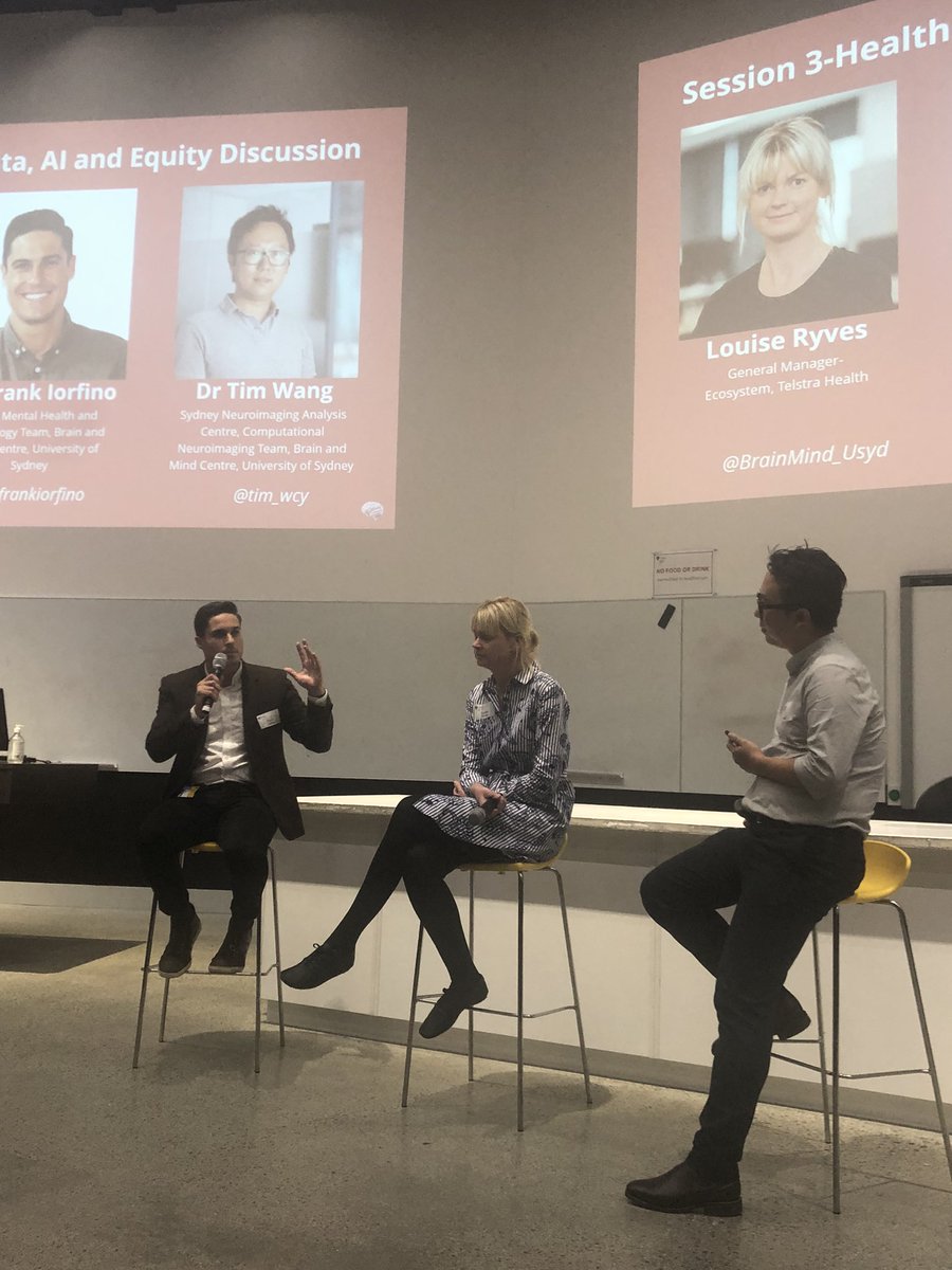 Brain & Mind Centre (@brainmind_usyd) on Twitter photo Session 3: Health Data, AI and Equity Discussion
It’s a conversation more relevant now than ever.
The benefits of AI
<a href="/tim_wcy/">Chenyu Wang (Tim)</a> <a href="/frankiorfino/">Frank Iorfino</a> <a href="/telstrahealth/">Telstra Health</a> <a href="/SydneyNano/">Sydney Nano</a> Session 3: Health Data, AI and Equity Discussion
It’s a conversation more relevant now than ever.
The benefits of AI
<a href="/tim_wcy/">Chenyu Wang (Tim)</a> <a href="/frankiorfino/">Frank Iorfino</a> <a href="/telstrahealth/">Telstra Health</a> <a href="/SydneyNano/">Sydney Nano</a>
