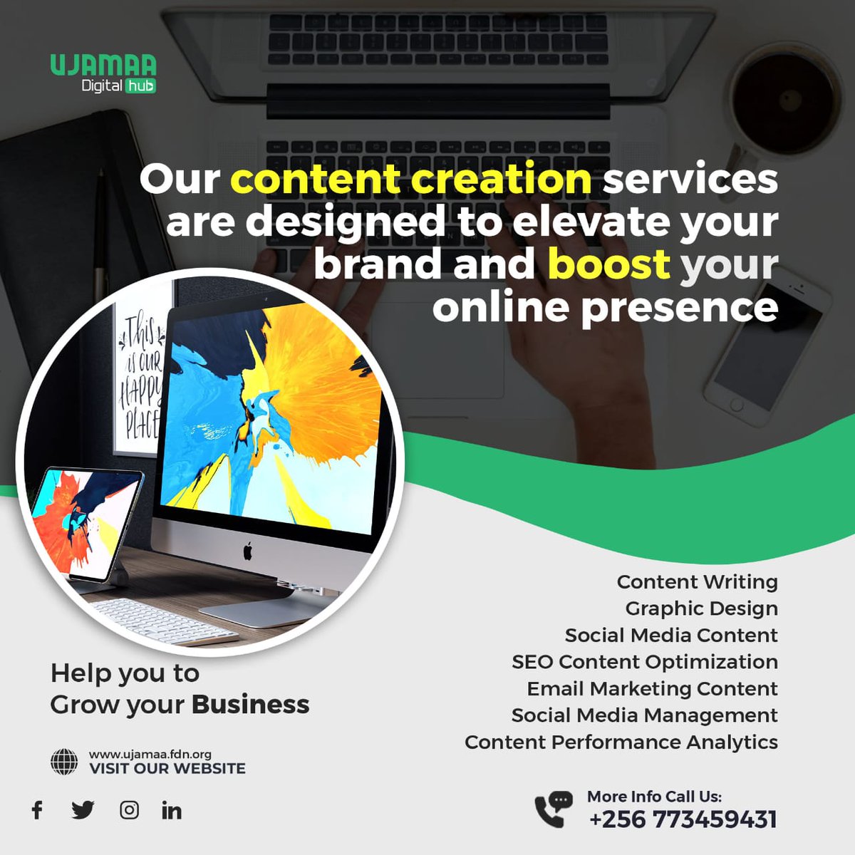 UjamaaHub's tweet image. 👩‍💻 Is your website a showstopper? If not, it&apos;s time for a makeover! Our expert team will craft a stunning online experience that leaves a lasting impression. #WebsiteMakeover #DigitalRevamp