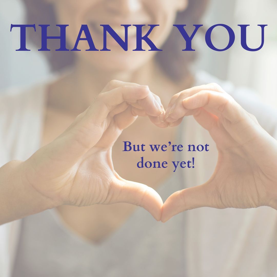 Thank you to everyone who generously donated on #GTMD23 We raised over $170,000! But, we're not done yet. Our goal is to raise a total of $250,000 before the end of the year. We'd love you to be part of that accomplishment! Donate at buff.ly/3Q7aonC

#maplegrove #rogersmn