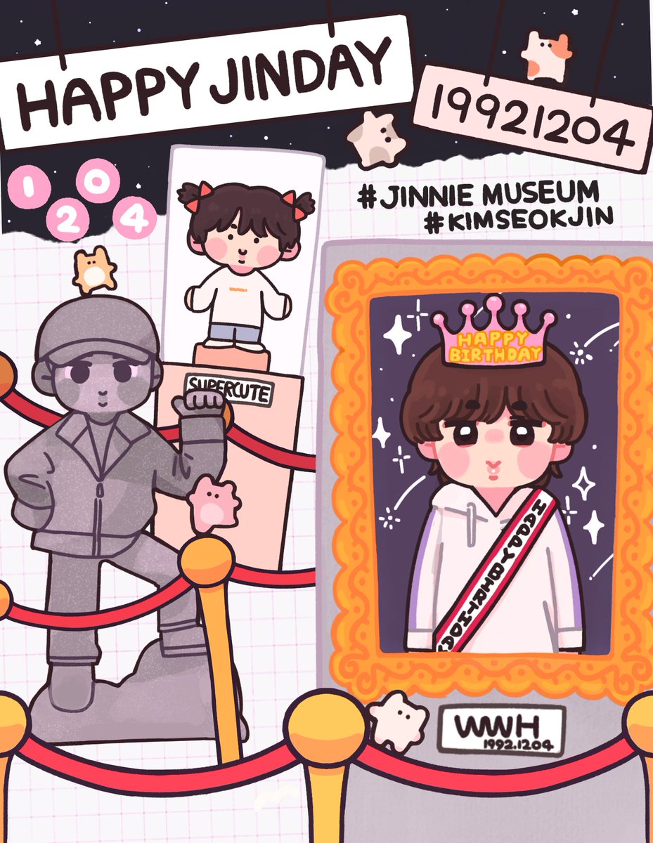 Ku__jiin's tweet photo. 𝙅𝙄𝙉𝙉𝙄𝙀 𝙈𝙐𝙎𝙀𝙐𝙈🖼🐹🩶

올해도 석진이의 생일을 축하하여 생일 이벤트를 진행합니다!
석지니 박물관에 꼭 놀러오세요🫶🏻

🎟𝟭𝟭.𝟮𝟲〜𝟭𝟮.𝟬𝟰
🏛앤디스커피(@andyscoffee2) 

자세한 사항은 사진을 참고해주세요
#jinniemuseum
#HAPPYJINDAY
#WaitForTheAstronaut https://t.co/18cMOLosMz