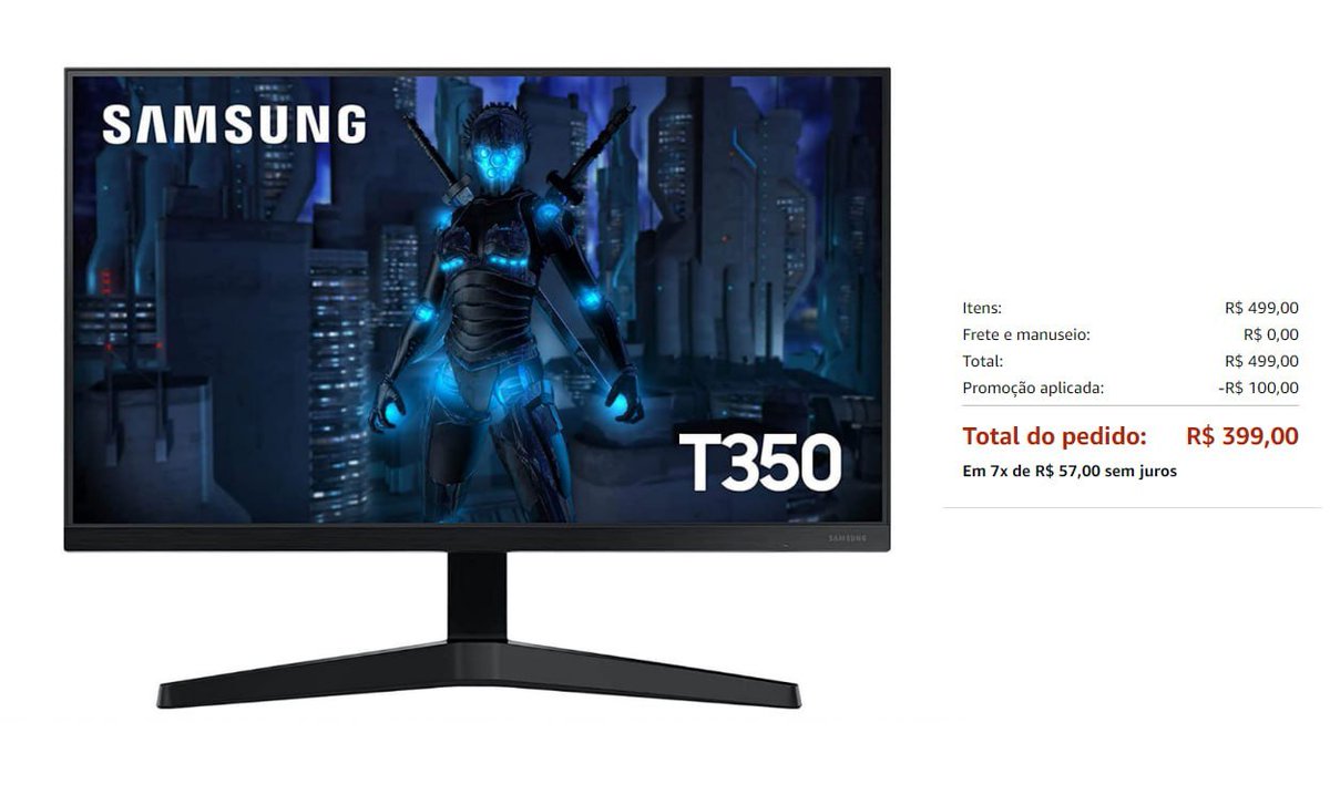 ISSO AQUI TA ABSURDO 

Monitor Gamer Samsung T350 24", FHD, 75Hz IPS por R$399,90 parcelado em até 7x sem juros

Use o cupom: DESAFIOPRIME (Exclusivo Prime) 

amzn.to/3G95piS