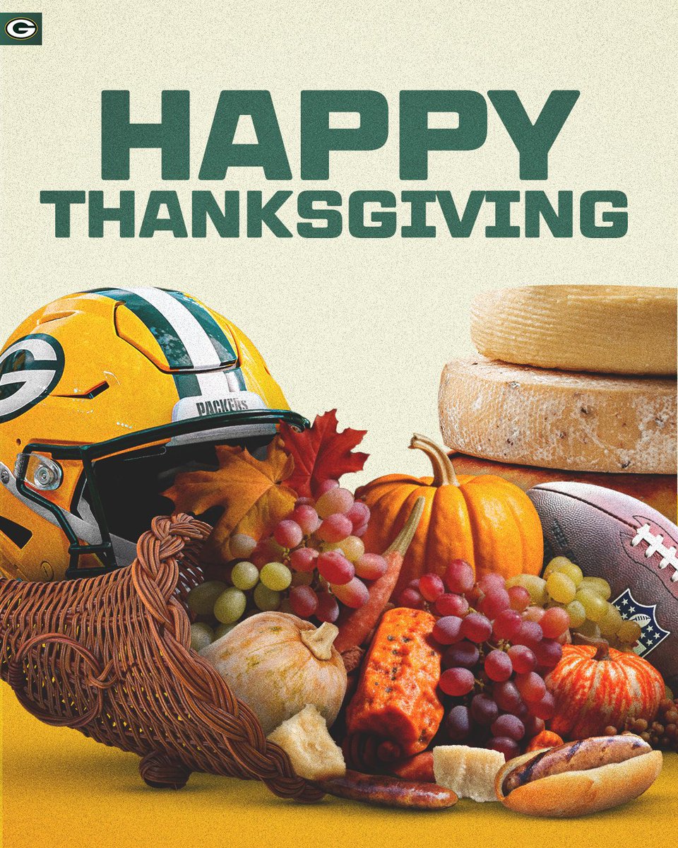 packers's tweet photo. Happy Thanksgiving from the Green Bay Packers! 🏈🦃

Who else is on the road today?

#GBvsDET | #GoPackGo https://t.co/r0Jr3BGHmc
