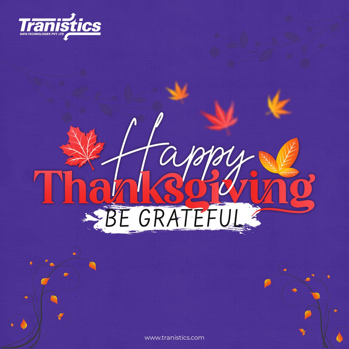 It's time to come together and give thanks for all that we have! Let us celebrate this special day with friends, family, and positivity!  #HappyThanksgiving 🦃 #Tranistics #trustedbusinesspartner #logistics #publishing