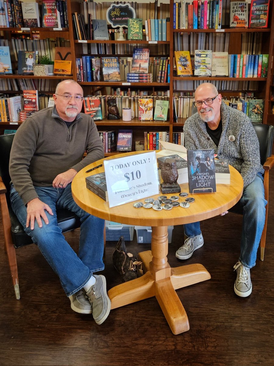 The two old farts at our most recent meet &amp; greet. #AuthorsOfTwitter #fantasybooks
