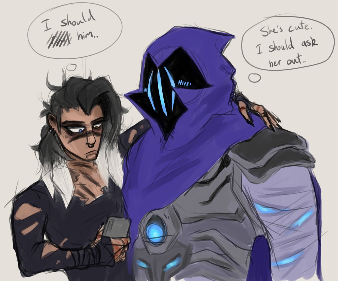 i really need to draw them more uuugdhdshg methinks THEY ARE SOOO 
#fearanoia #fadevalorant #omenvalorant #valorantfanart #valorantart #omen #fade