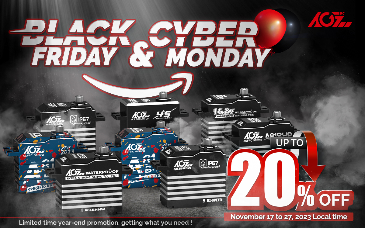 AgfrcE's tweet image. There are only four days left until the #Amazon AGFRC Black Friday event.
Discount: Up to 20% OFF
Time: Nov 17-27, 2023, local time
Website:
US: amzn.to/3QM886B
CA: amzn.to/41oiEVx
UK: amzn.to/40h40yt
DE: amzn.to/3QbXBTq
#rcservo #rccar #agfrcservo