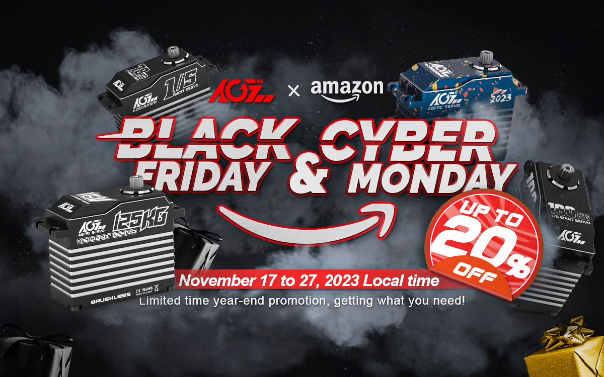 AgfrcE's tweet image. There are only four days left until the #Amazon AGFRC Black Friday event.
Discount: Up to 20% OFF
Time: Nov 17-27, 2023, local time
Website:
US: amzn.to/3QM886B
CA: amzn.to/41oiEVx
UK: amzn.to/40h40yt
DE: amzn.to/3QbXBTq
#rcservo #rccar #agfrcservo